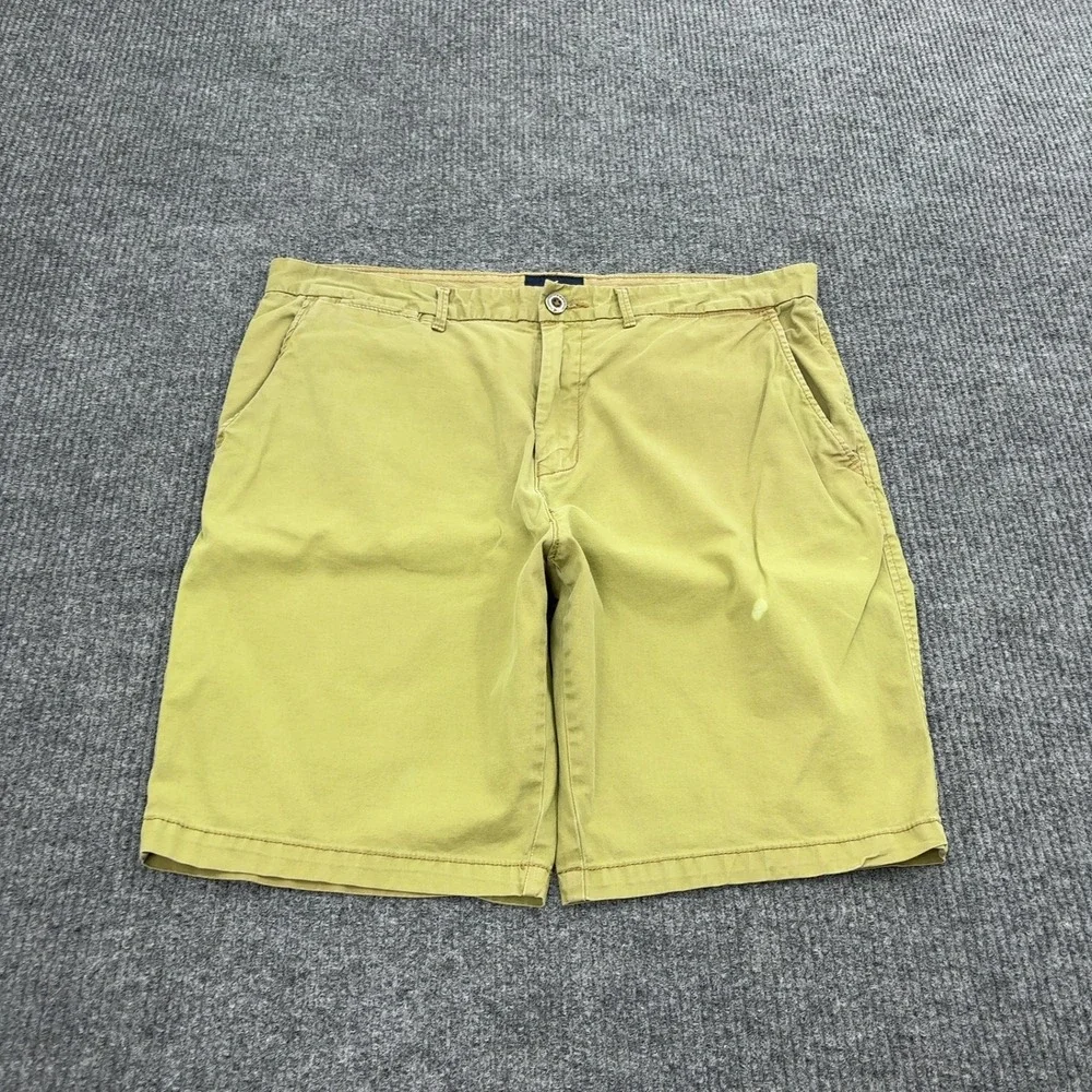 American Eagle Shorts Men 36 Khaki Cotton Spandex Prep Chino Casual Summer Style